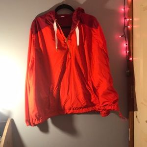 Red windbreaker